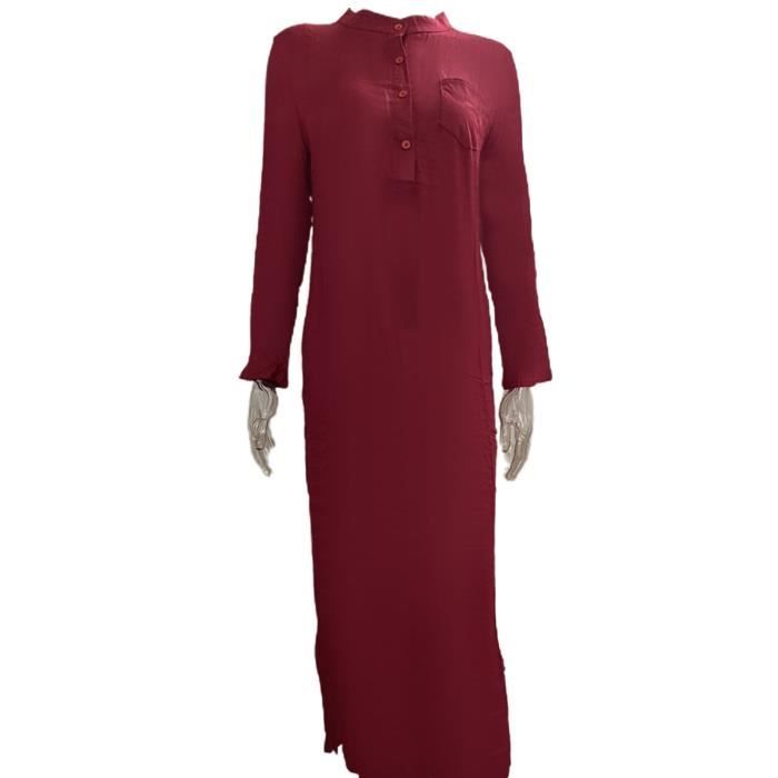 Robe Longue Manches Coton Fille - Coupe Patineuse Confortable Pour Automne/hiver - Taille 150 (11-12 Ans)