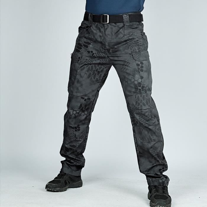 MaxToonrain Pantalon Cargo Camouflage Homme - Coupe Ample Confortable, Multi-Poches Et Ceinture Élastique - Parfait Pour Randonnée, Gym Et Loisirs