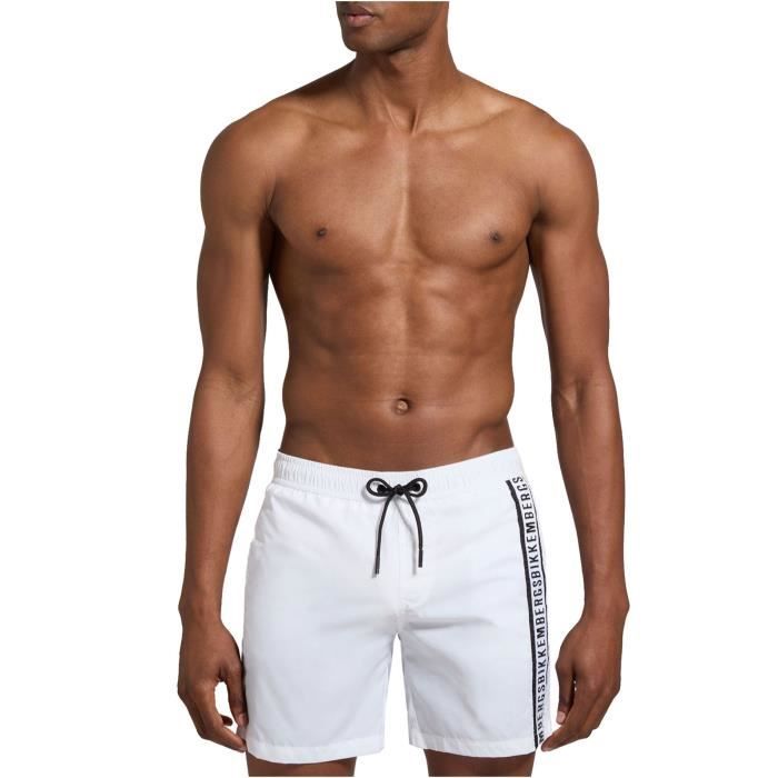 Short De Bain Fenchurch Grand Logo Blanc Rouge - Skate Surf Streetwear Années 00 - Neuf Avec étiquettes