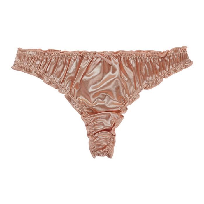 Culottes T-Back En Soie D'imitation - Lot De 1 Ou 4 Pièces, Neuves Avec étiquettes