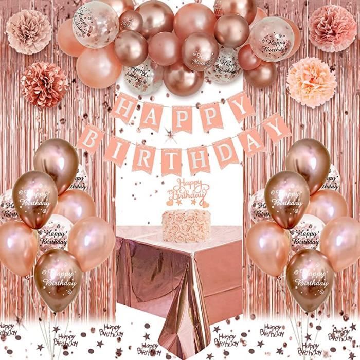 20 Ans Deco Anniversaire Or Rose, Guirlande De Ballon 20 Ans Décoration Fête Anniversaire Pour