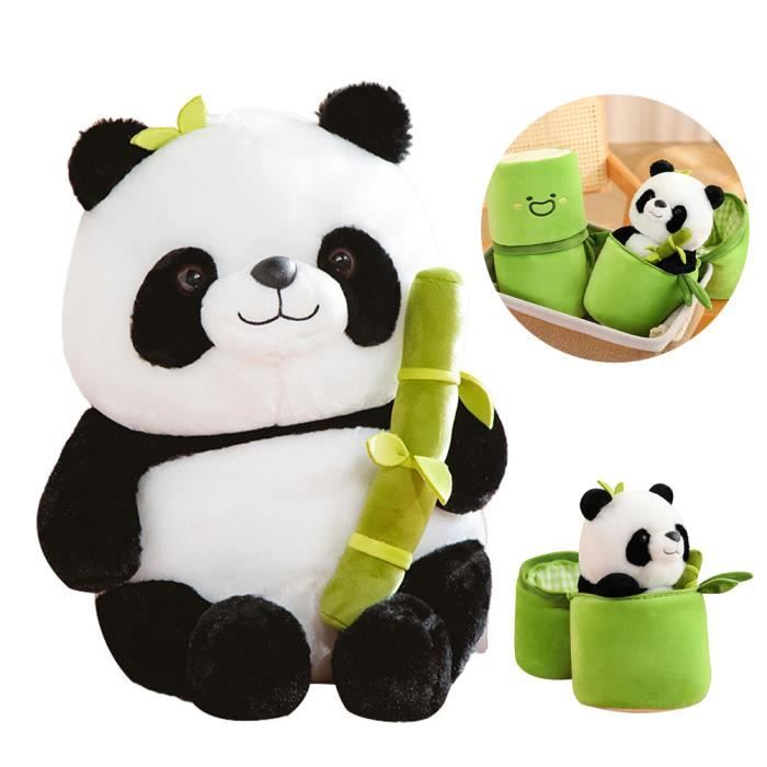 Jouet en peluche Panda QINGQUE - Peluche douce et confortable pour la peau  - Hauteur 30cm (bambou), 25cm (Panda) - Cdiscount Jeux - Jouets