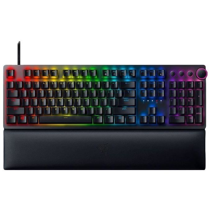 Razer Huntsman V2 (Switches Violets) - Clavier Gamer Optique pratiquement Sans Latence (Switches Optiques Clicky, Touches en PBT Dou