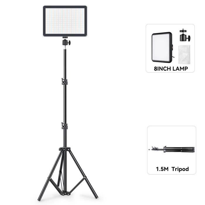 Kit Softbox 1600W éclairage Studio Photo - 3 Boîtes à Lumière LED Avec Supports Réglables - 9