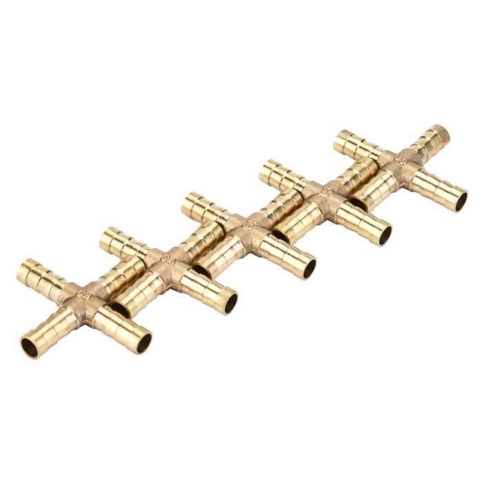 Raccord Croisé 4 Voies En Acier Inoxydable 304 - 1/2-3/4 BSP, Pour Eau, Air, Carburant