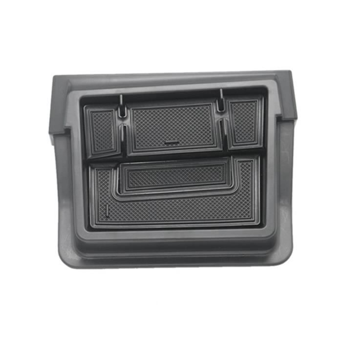 Boîte De Rangement Adhésive Pour Tableau De Bord De Voiture - Organisateur Pour Téléphone, Clés, Lunettes - Noir ABS