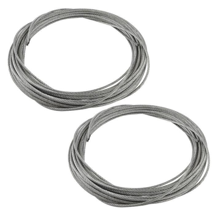 Fil Acier Inoxydable 1mm - 7 Mètres - Multi-usage Intérieur/extérieur