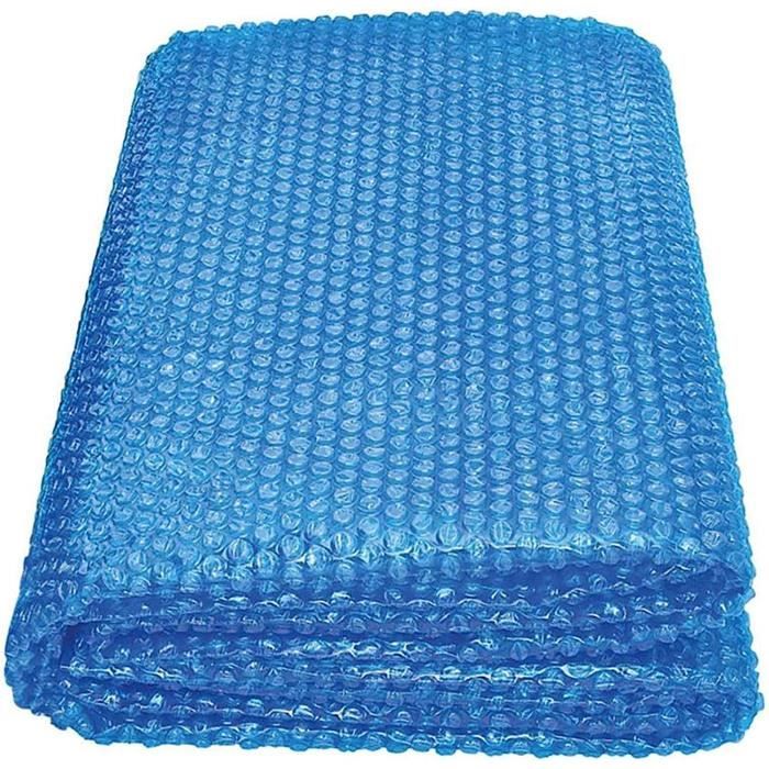 Bâche à Bulles Piscine 488 Cm Noir Et Bleu - Couverture Solaire Chauffante Flottante Pour Piscine