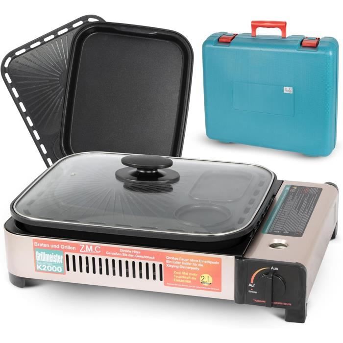 Clearfee Réchaud De Camping 2 En 1 (1 Réchaud De Camping + 1 Plaque De