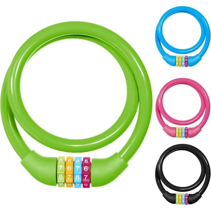 Knog serrure à câble Kabana 74 cm vert silicone - Sport