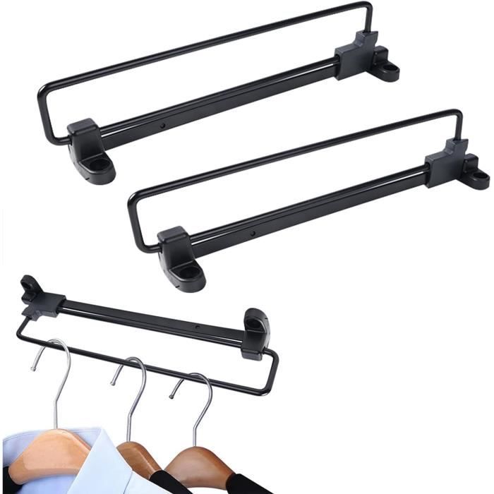 Tringle à Vêtements Télescopique Réglable ZVD - Avec Bras Pliables Petite Tringle A Vetements Gain De Place