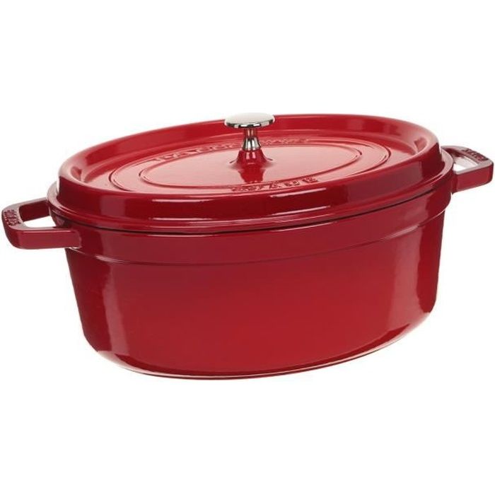 Staub Cocotte ovale 31 cm noire au meilleur prix sur