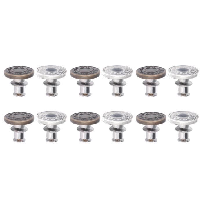 Weddecor Lot De 10 Boutons De Jeans Sans Couture De 17 Mm
