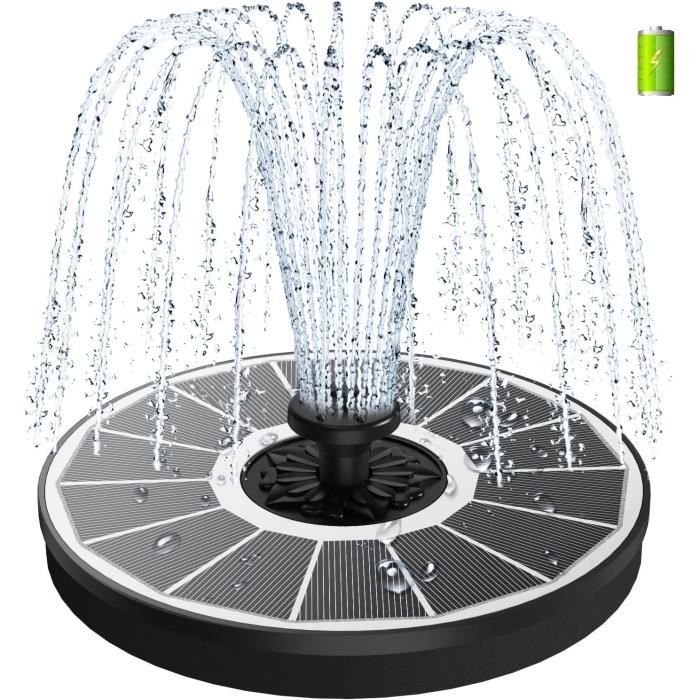 Pompe Solaire De Bassin 3.5W - Fontaine Solaire Avec 5 Buses Et Câble 3m - Pour Jardin, étang, Bain D'oiseaux
