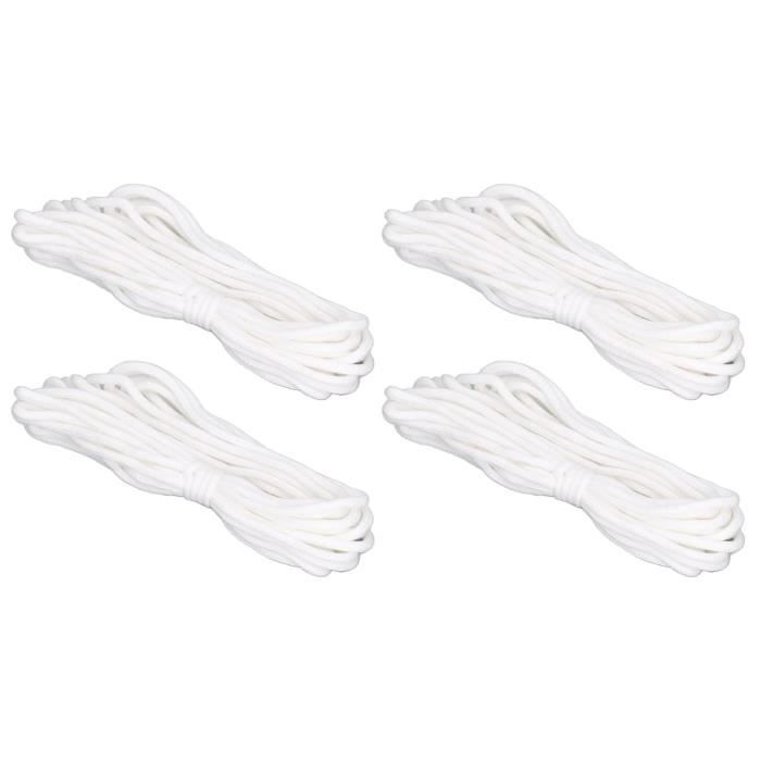 Corde polypropylène torsadée blanche diamètre 4mm x 20m, STANDERS