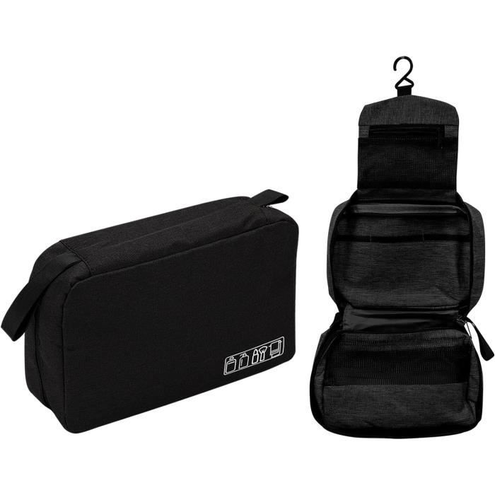 Lifewit Grande Trousse De Toilette Suspendue – Organisateur Voyage Homme/Femme Avec Crochet 360°, Noir