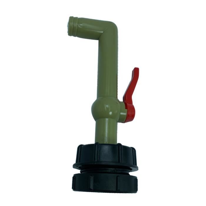 Raccord Robinet En Laiton Chromé Pour Cuve IBC 1000L - Sortie Raccord Rapide, Filetage S60x6