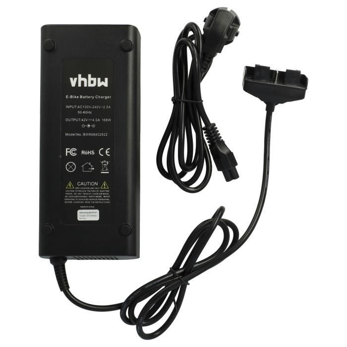 vhbw chargeur compatible avec Bosch Powerpack 400, Speed (BDU4XX) 2011 / 2012 batteries, vélos électriques, E-bike - Pour batteries
