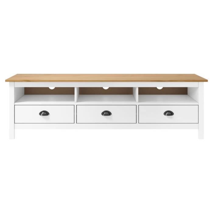 Meuble TV - VIDAXL - Hill Range - Bois de pin massif - 158x40x47 cm - Vintage