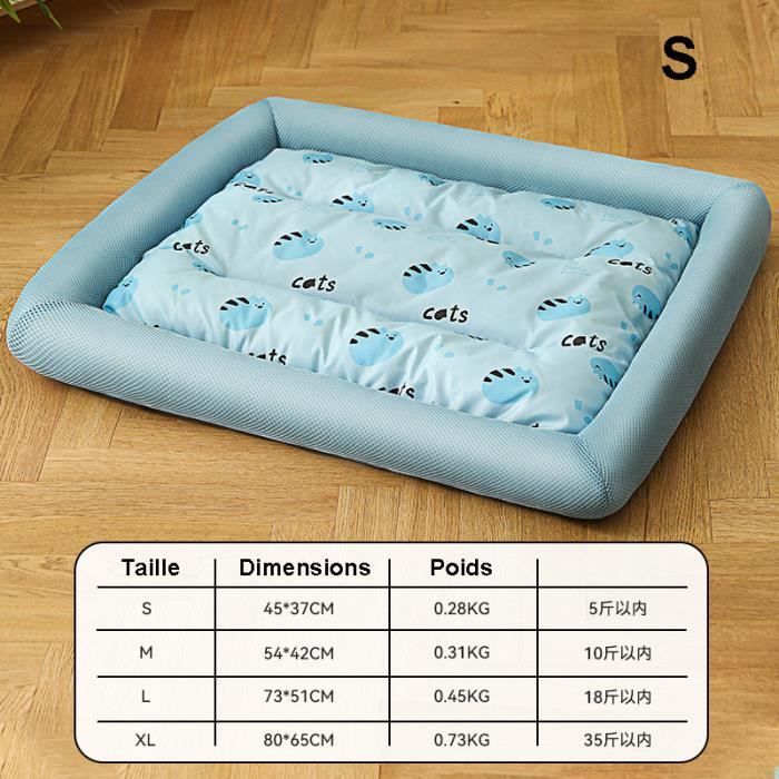 Meilleurs prix pour Tapis d'été cool pour chien Nid pour animaux de compagnie résistant aux morsures et aux égratignures chat chien lit bleu2 45*37cm