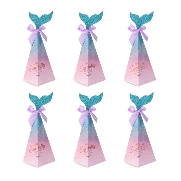 30 Boîtes Bonbons Sirène - Favoris Fête Anniversaire Enfant - Thème Sous-Marin - DIY à Assembler
