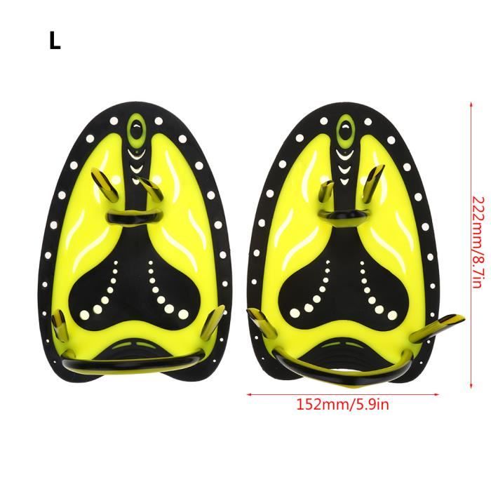 2 Paires De Gants De Natation Palmés En Silicone - Entraînement, Surf, Aquagym - Taille M Et L Pour Femmes Et Hommes - Bleu - 3