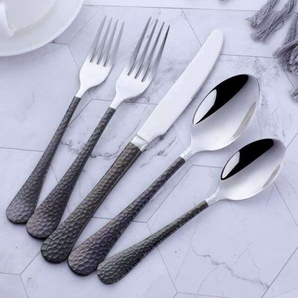Couverts De Table, Lot De 36 Couverts En Acier Inoxydable Avec Couteaux À Steak, Set De Couverts