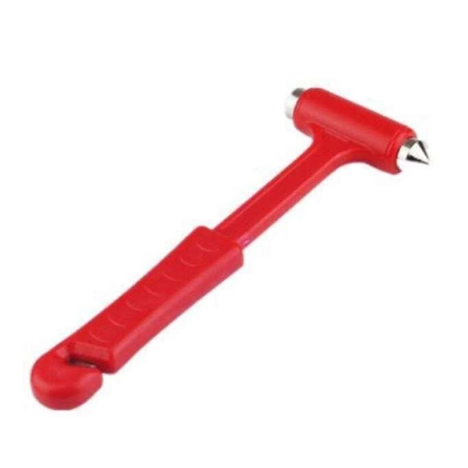 Kit De 2 Marteaux De Sécurité Voiture 2-en-1 - Brise-vitre & Coupe-ceinture (Noir + Rouge)