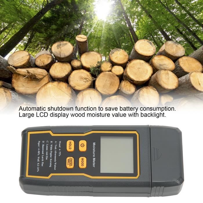 Détecteur d'humidité en bois, humidimètre en bois, détecteur d'humidité en  bois papier pour murs numériques pour bois (g A071 LC044 - Cdiscount