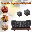 Taille M Barbecue Portable de Style japonais, Barbecue de Table, cuisinière à charbon avec support à fil et plateau de Base-1