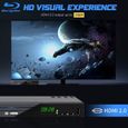 LP-100 Lecteur Blu-Ray DVD pour TV - 1080P HD avec Sortie HDMI-Coaxiale-RCA (câble HDMI et AV Inclus), Entrée USB, Bluray Régio-15-1