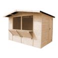 Kiosque en bois TIMBELA - M150 - H232 x 336 x 263 cm - Pin/épicéa - Construction de panneaux-1