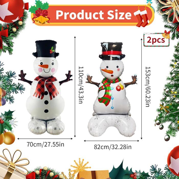 12 pièces ornement bonhomme de neige créatif adorable père noël résine