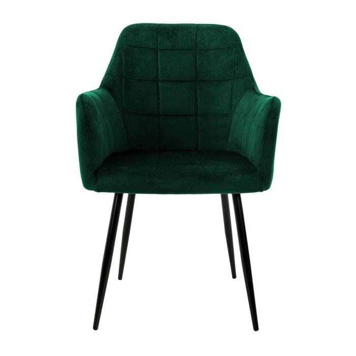 Lot De 2 Chaises De Salle à Manger En Velours Noir - Style Rétro - Dimensions 54x60x81 Cm - Neuf