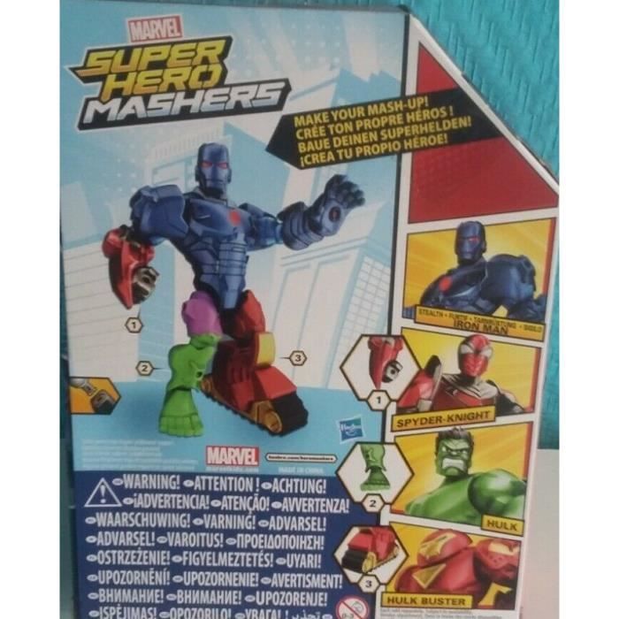 Figurine Marvel Super Hero Mashers Iron Man Furtif Bleu