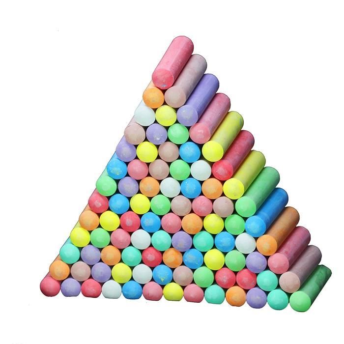 JOYIN Lot de 24 craies jumbo en forme de cône non toxiques lavables pour jeux d'art, jeux d'été en plein air et dessin sur tableau noir