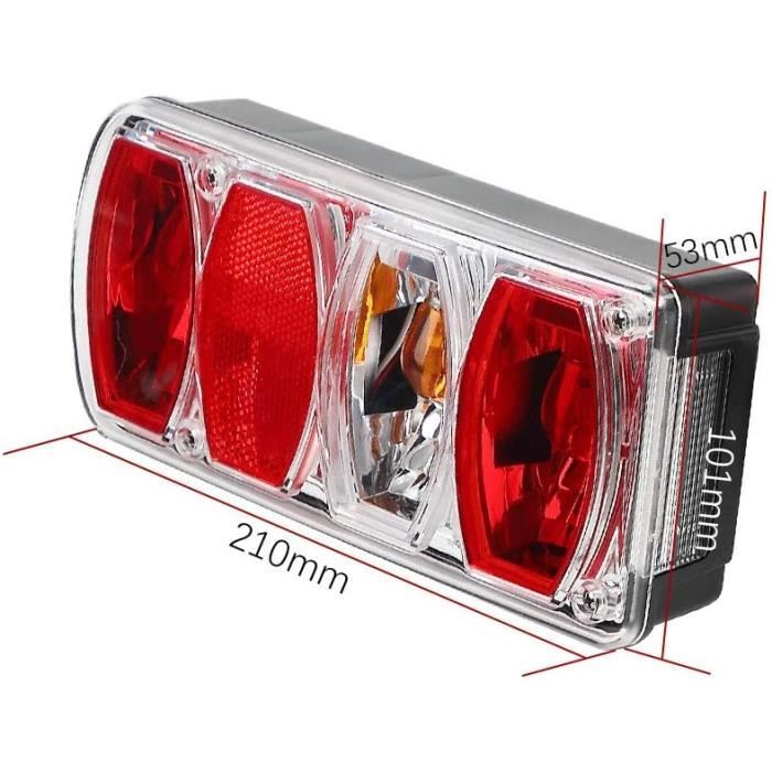 Kit de Feux Arrière Remorque 13 Broches 12V 24V IP65 Étanche D Feu Arrière pour Remorque Camion