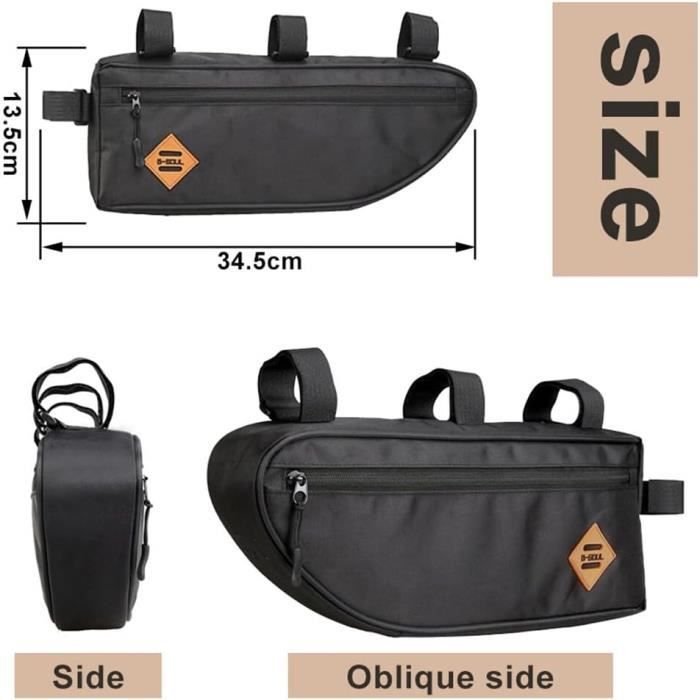 Sacoche Cadre Velo Route, Sacoche Triangle V?�lo, 34.5X13X5.5Cm 2L Grande Capacit?� Sacoche Velo 