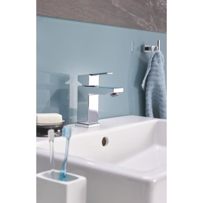 GROHE Robinet lavabo de salle de bains Start Classic, mitigeur avec tirette  de vidage, mousseur a économique d'eau, 23810000 