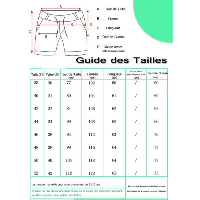 Correspondance Guide Taille Calecon Lot De Boxers Freegun Homme En