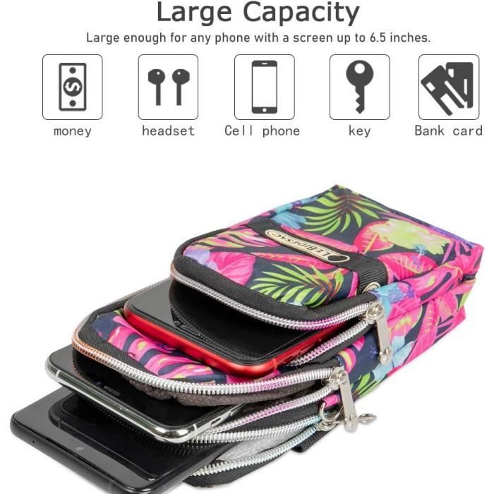 Brassard De Sport Premium 15,2 Cm – Pour Huawei P30, Samsung S10/S9, Note 3 – Avec Porte-cartes – Résistant à La Transpiration – Noir