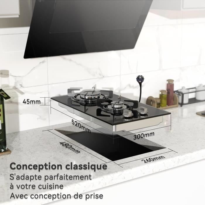 Ehskzjh Plaque De Cuisson Gaz 2 Feuxs, Plaque Gaz 30Cm, Gaziniere Gaz