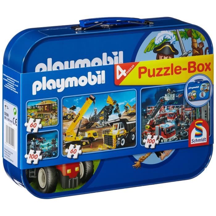 Puzzle Playmobil - Coffret de Puzzles 2X60 - 2X100 Pièces - Schmidt -  Cdiscount Jeux - Jouets