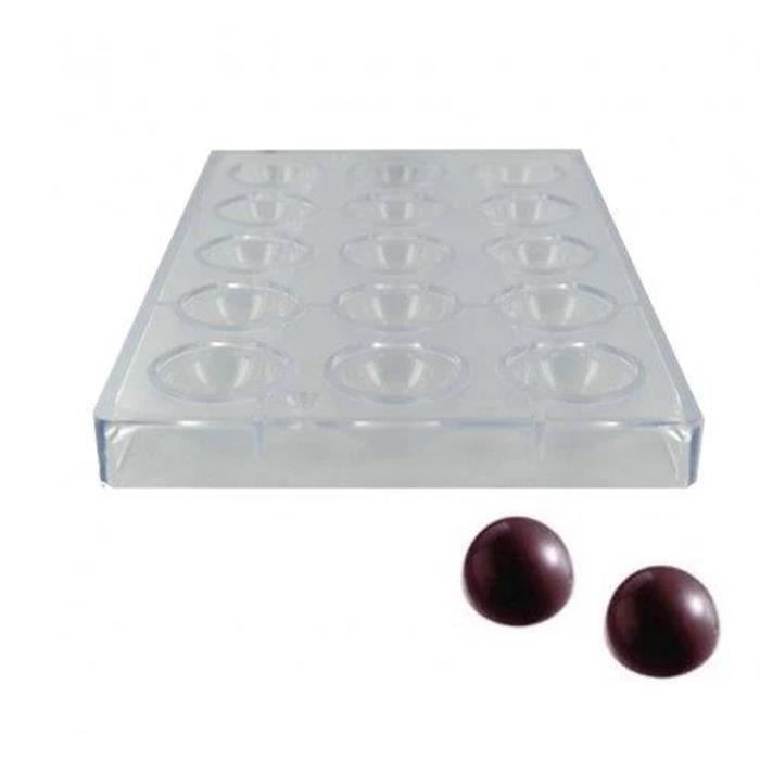 Moules à Chocolat en Polycarbonate, Outils de Pâtisserie, Bricolage, Moule de Cuisson de Gâteaux et Bonbons, Semi-Sphère à 24 Trous et Rectangle à 28 Trous, 2pcs