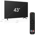 HISENSE 43A7100F - TV UHD 4K 43" (108cm) - Smart TV - Dolby Audio - 3xHDMI, 2xUSB - Noir mat-2