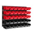 Système de rangement 58 x 39 cm a suspendre 35 boites bacs a bec XS rouge et noir boites de rangement-2