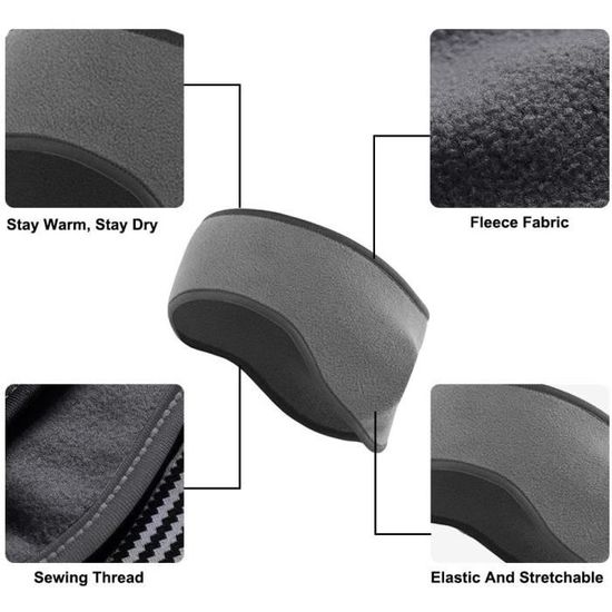 Bandeau technique Cache-oreilles noir AKAI : Accessoires sport  thermorégulateur