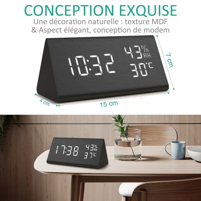 Réveil De Chevet Numérique LED Acctim 14313 Noir - Occasion Fonctionnel