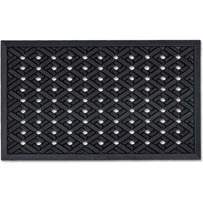 Paillasson Rectangulaire 45x75 Cm Caoutchouc Et Fibre De Coco - Tapis D Paillasson Exterieur Paillasson Interieur Antiderapant Caoutchouc Home Living 89811760