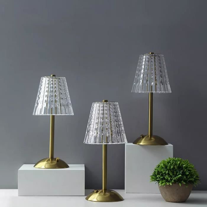 Lampe à poser,Lampe de Table sans fil en cristal de luxe,nouveau design  nordique,luminaire décoratif d'intérieur- SJ70-Gold[D] - Cdiscount Maison